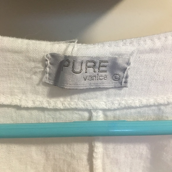 Pure Venice White Linen Tunic, Large - Picture 2 of 2